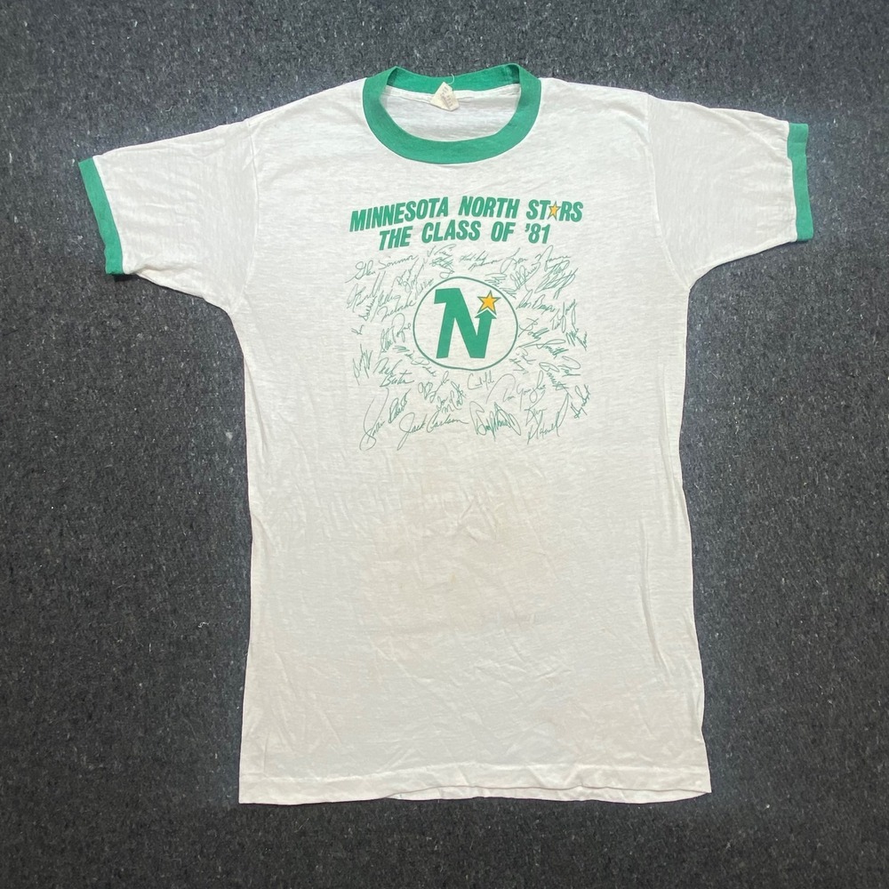Sneakers Minnesota North Stars Shirt Large Mens White Vintage 81 Ringer Tee NHL